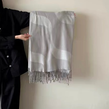 wave fringe blanket (3color)