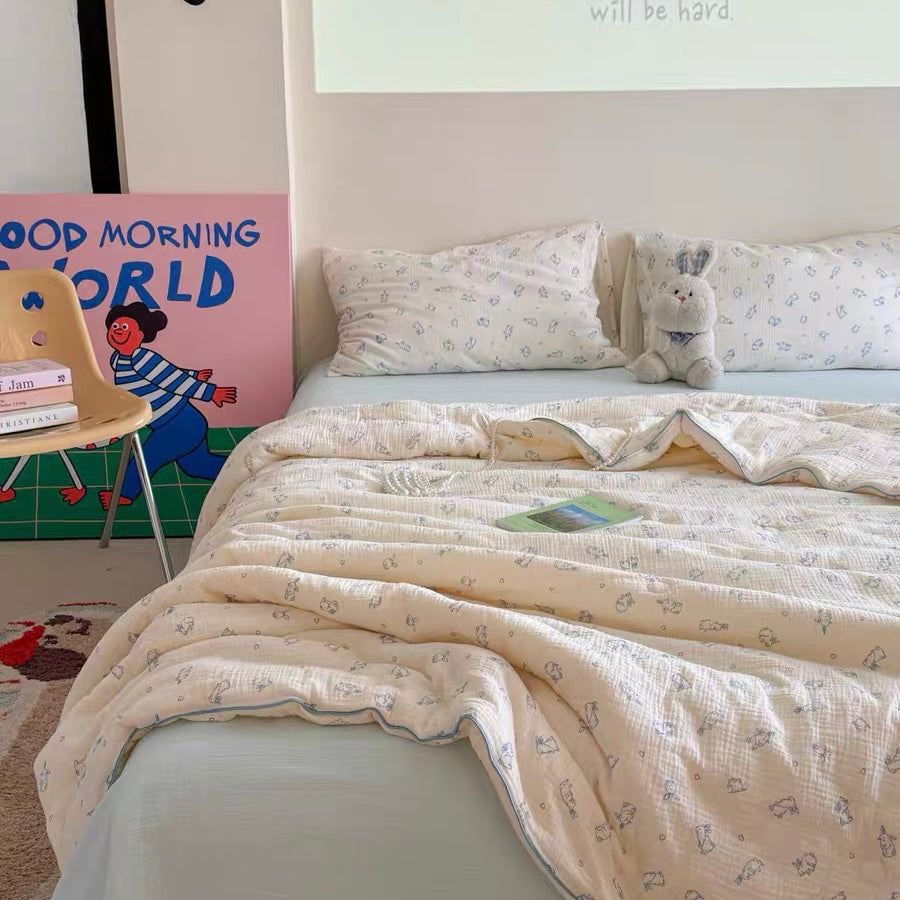 pretty quilt & pillow sheets set (4design)