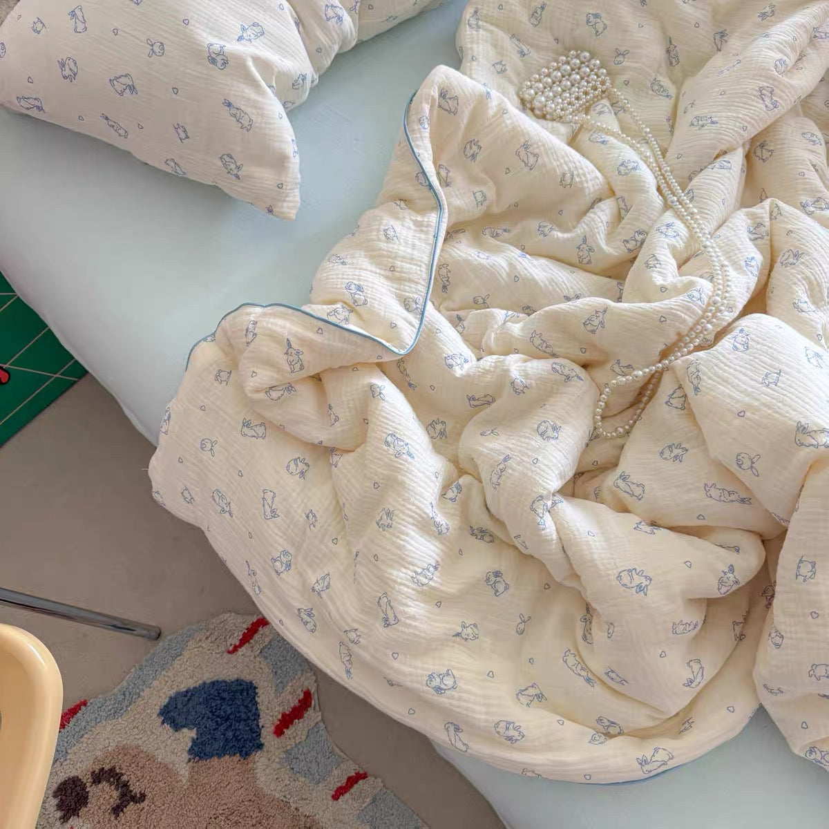 pretty quilt & pillow sheets set (4design)