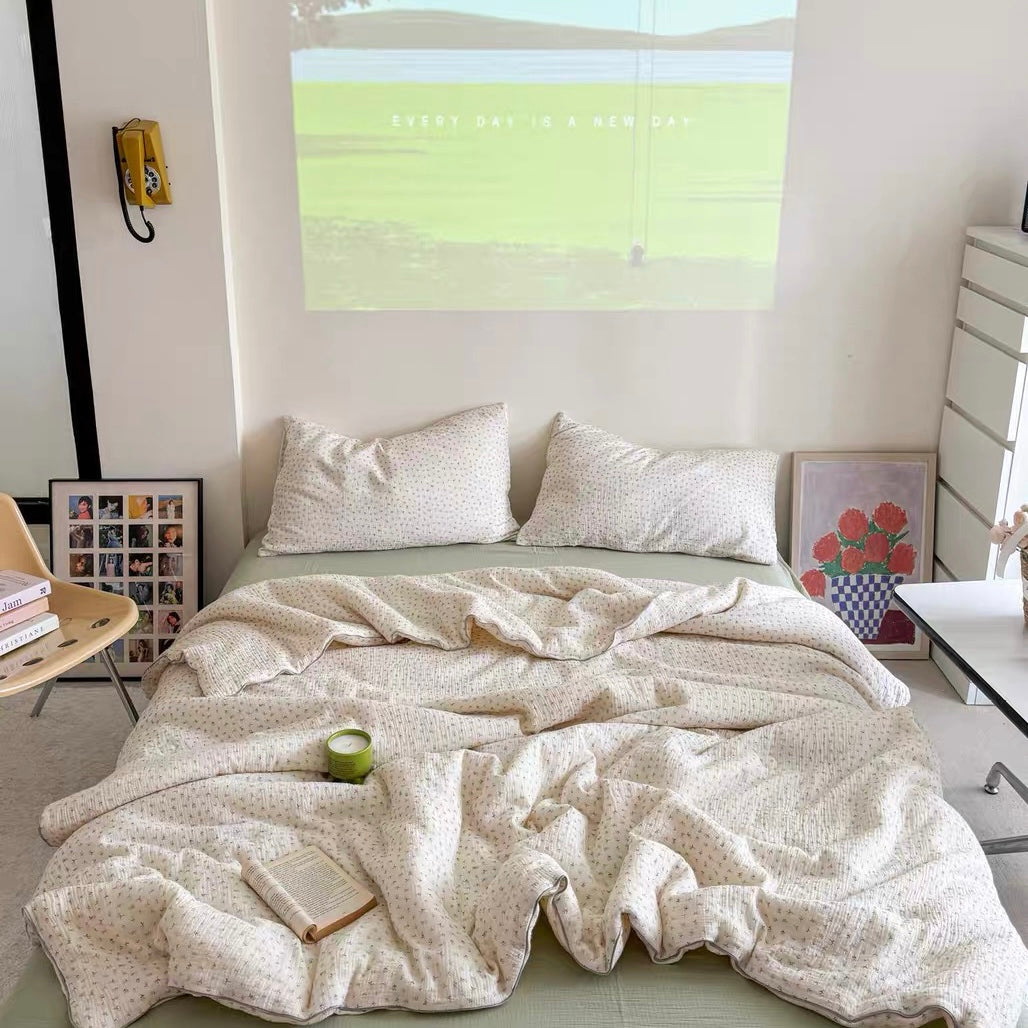 lovely quilt & pillow sheets set (4design)