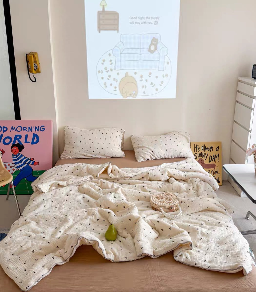 pretty quilt & pillow sheets set (4design)