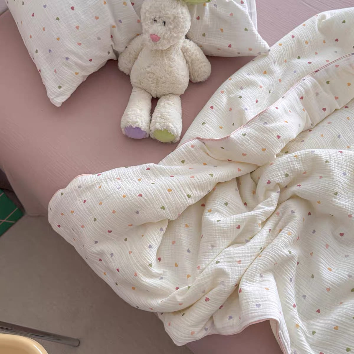 pretty quilt & pillow sheets set (4design)