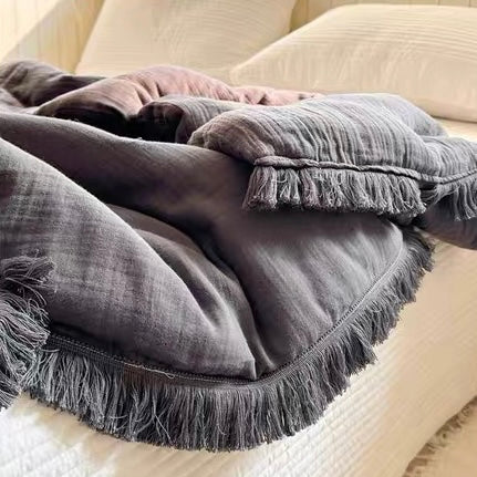 simple tassel quilt (4colors)