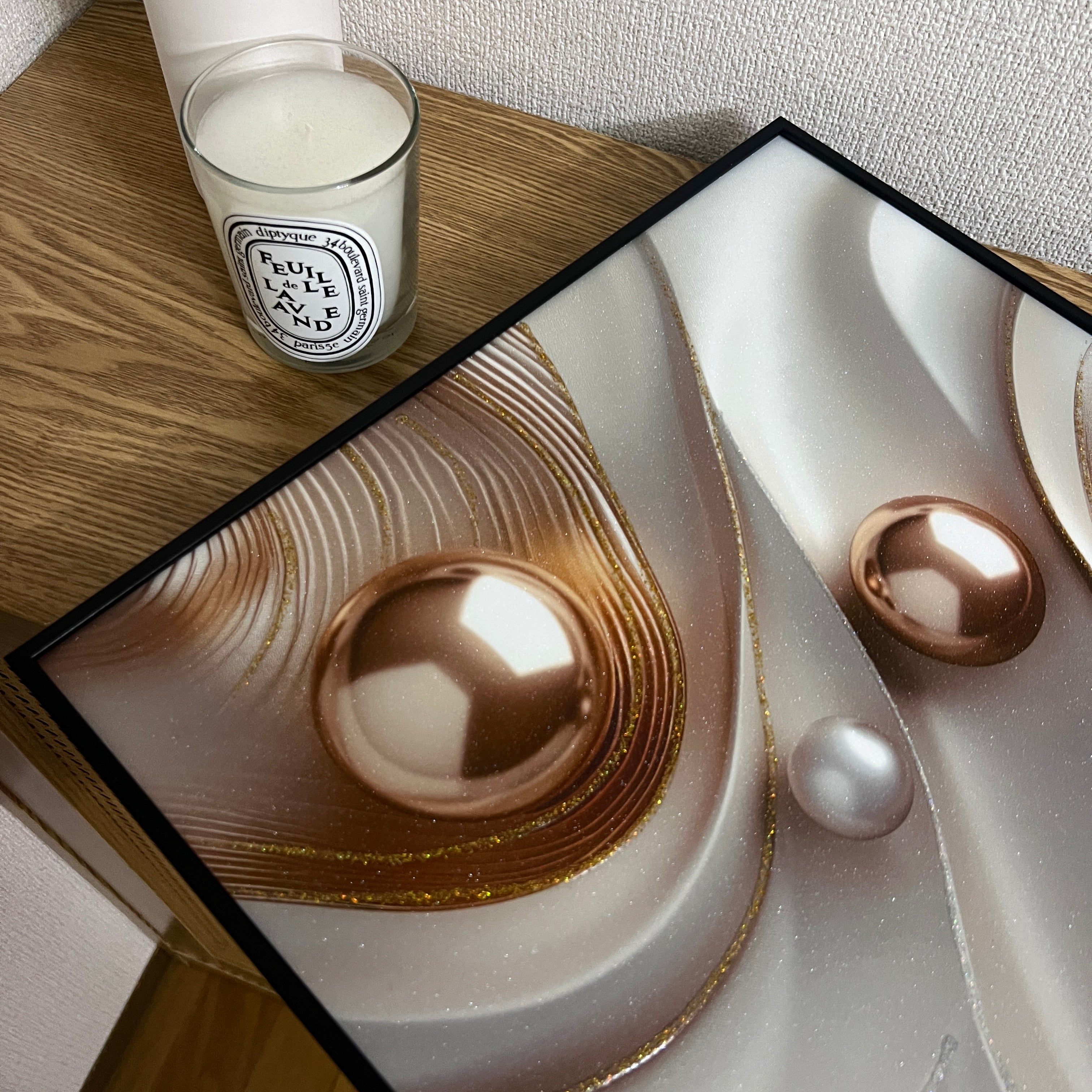 【即納】pearl glitter poster & frame SET (31×36cm)