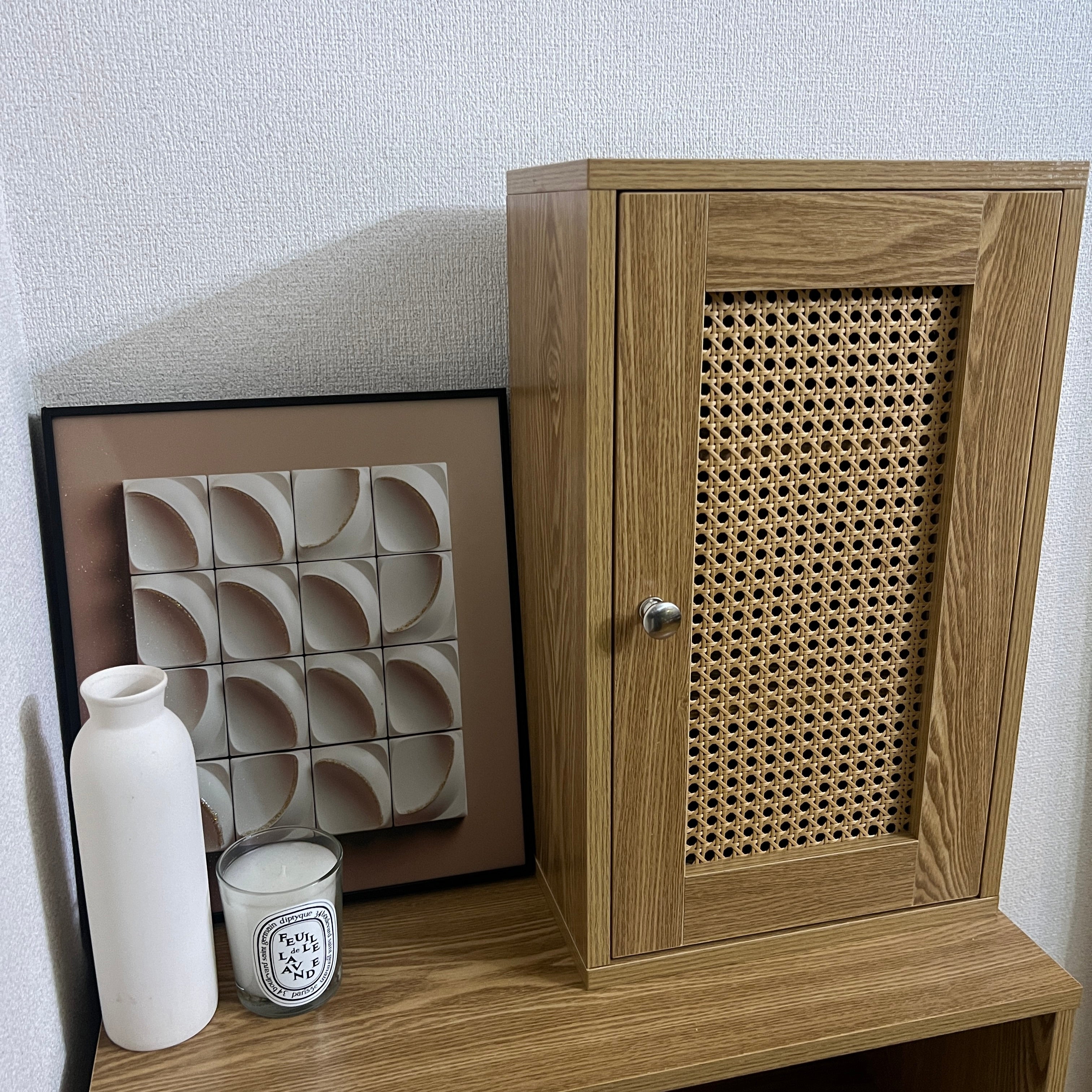 【即納】Cane Weave Rattan Cabinet (2size)