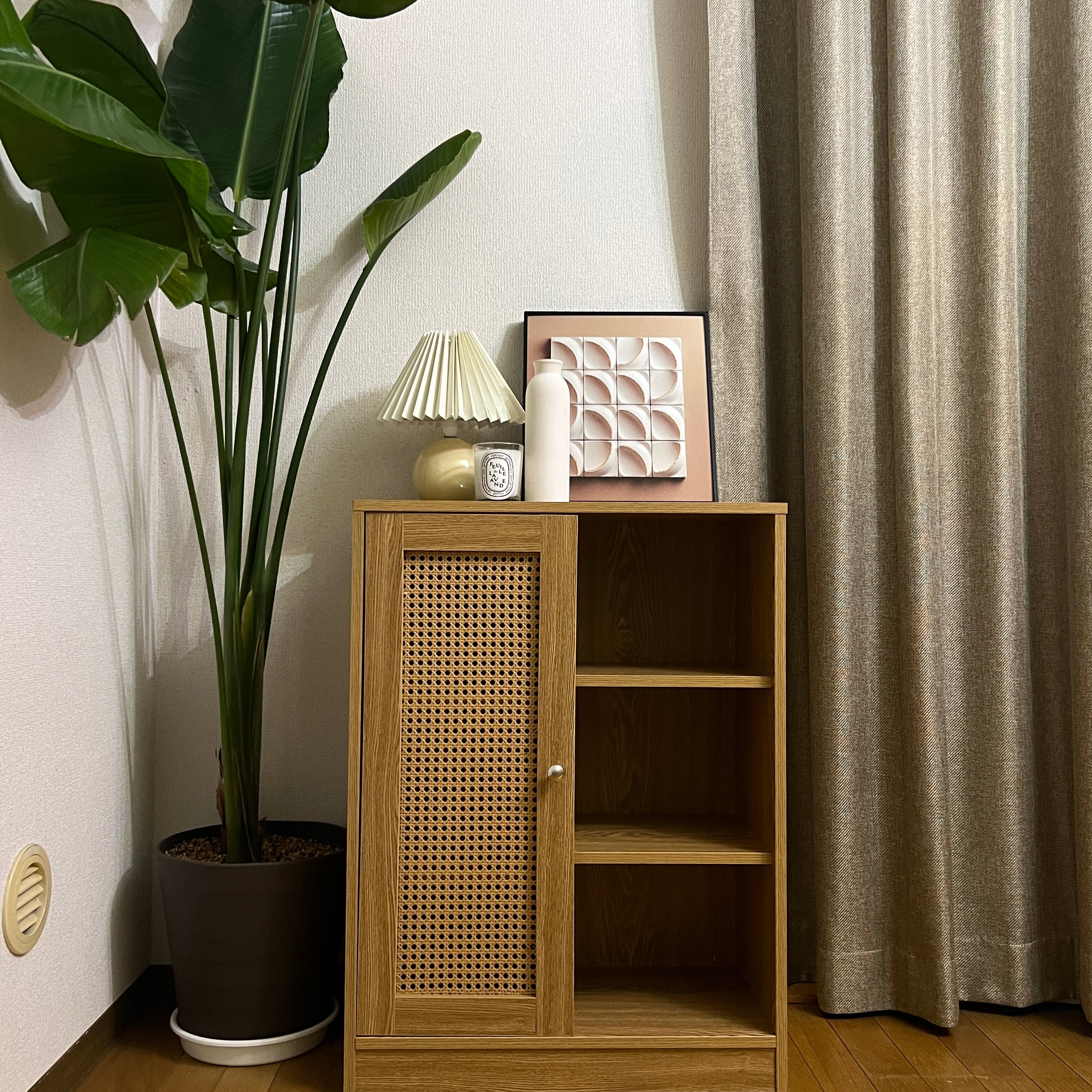 【即納】Cane Weave Rattan Cabinet (2size)