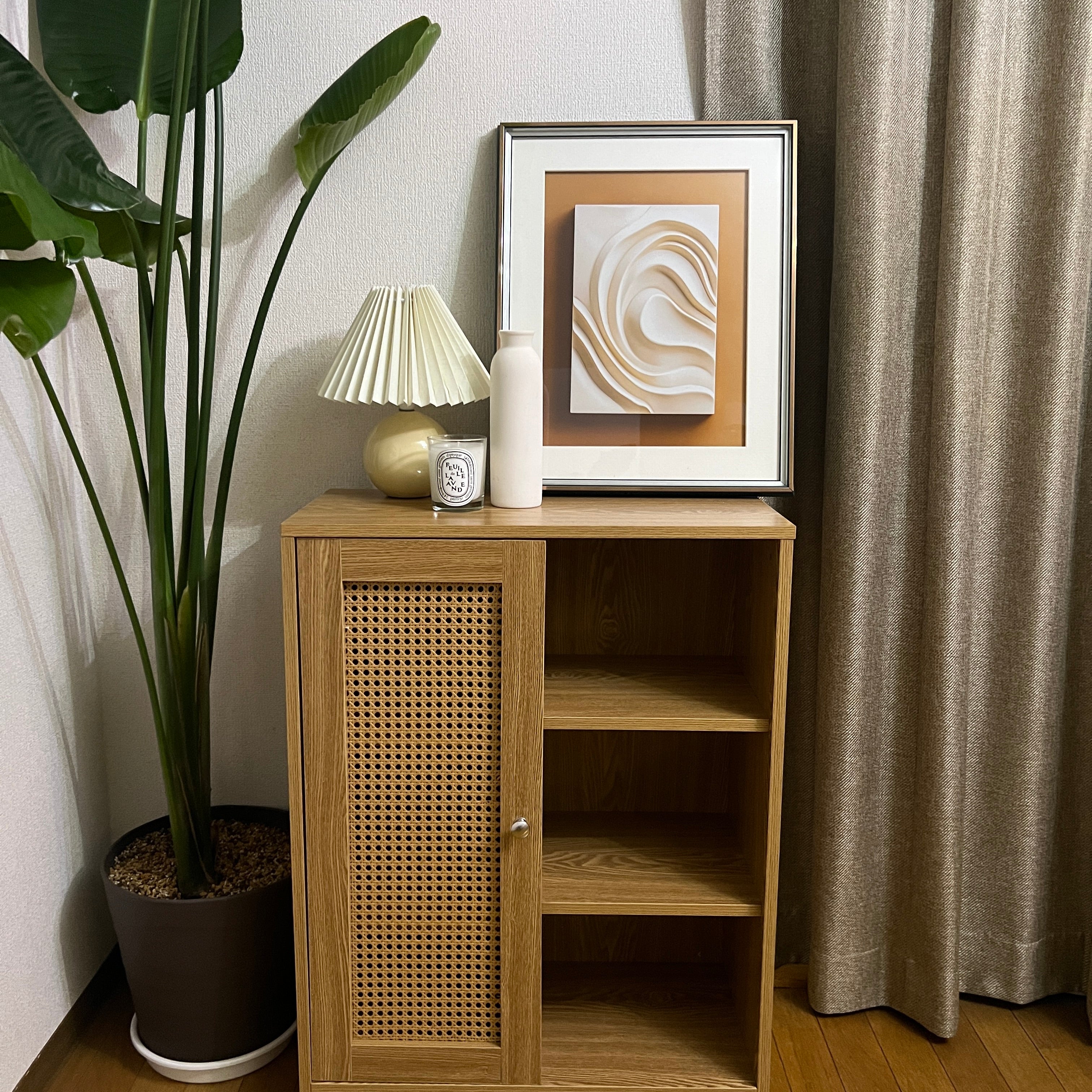 【即納】Cane Weave Rattan Cabinet (2size)