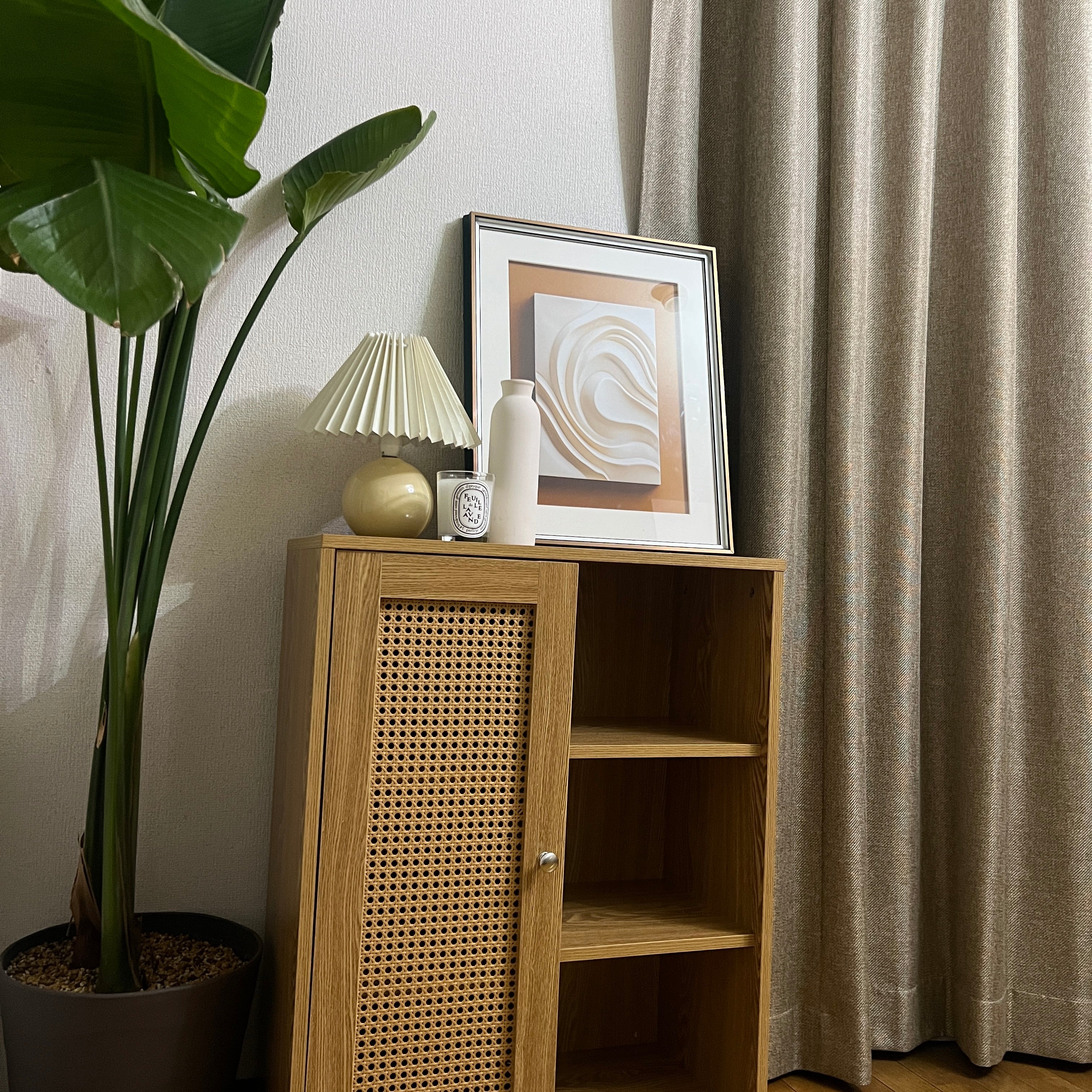 【即納】Cane Weave Rattan Cabinet (2size)