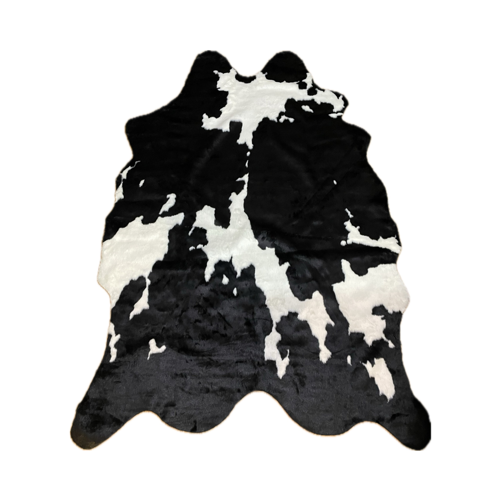 【即納】monotone cow rug