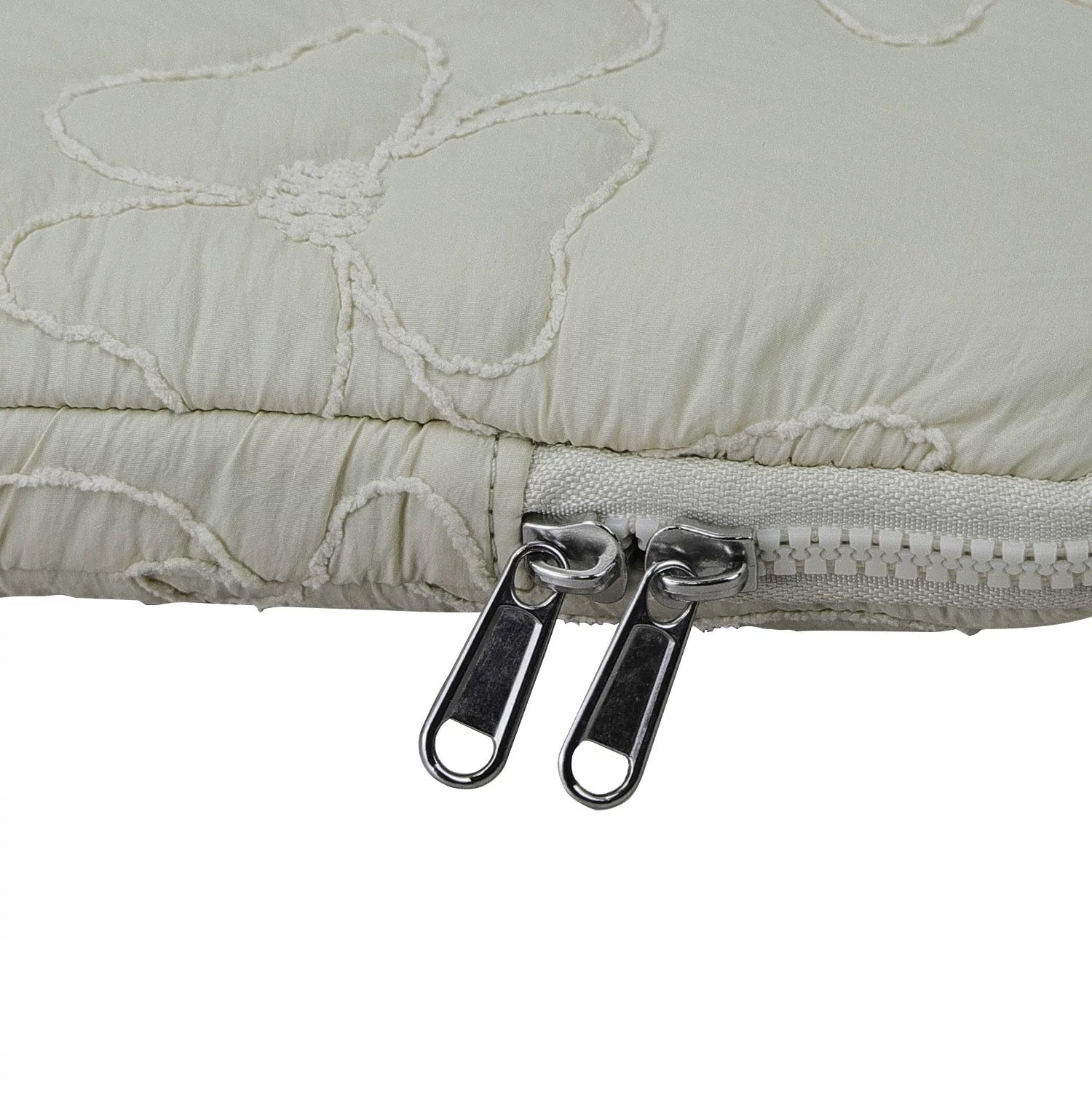 Puff Quilted Laptop with Floral Embroidery PC bag (5colors)