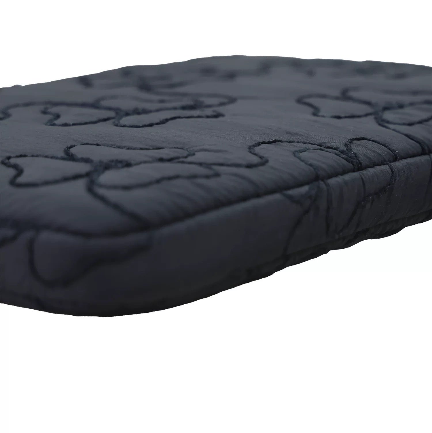 Puff Quilted Laptop with Floral Embroidery PC bag (5colors)