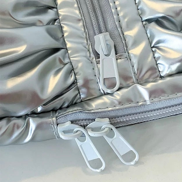 Metallic Ruched PC bag (2colors)
