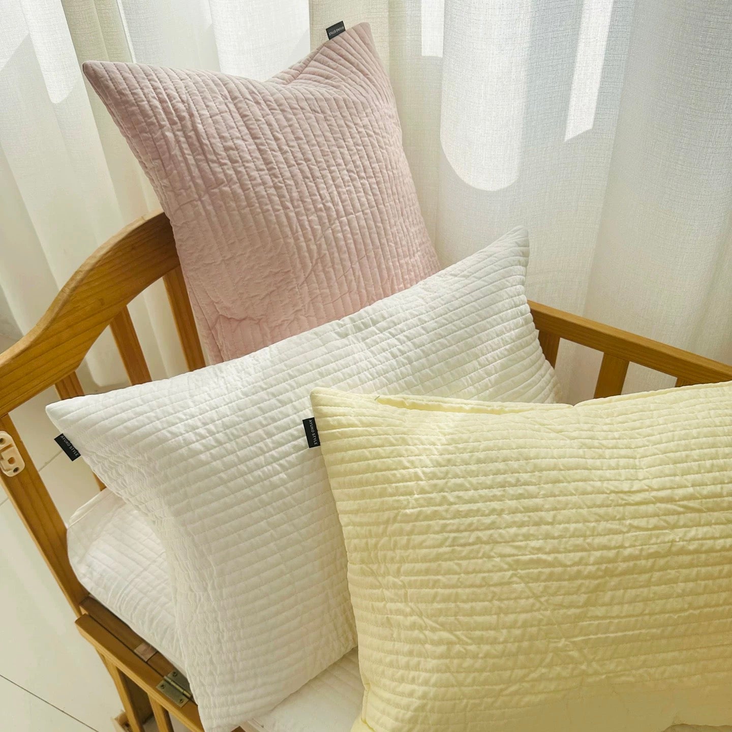 Quilted Cotton pillow sheets (6colors)