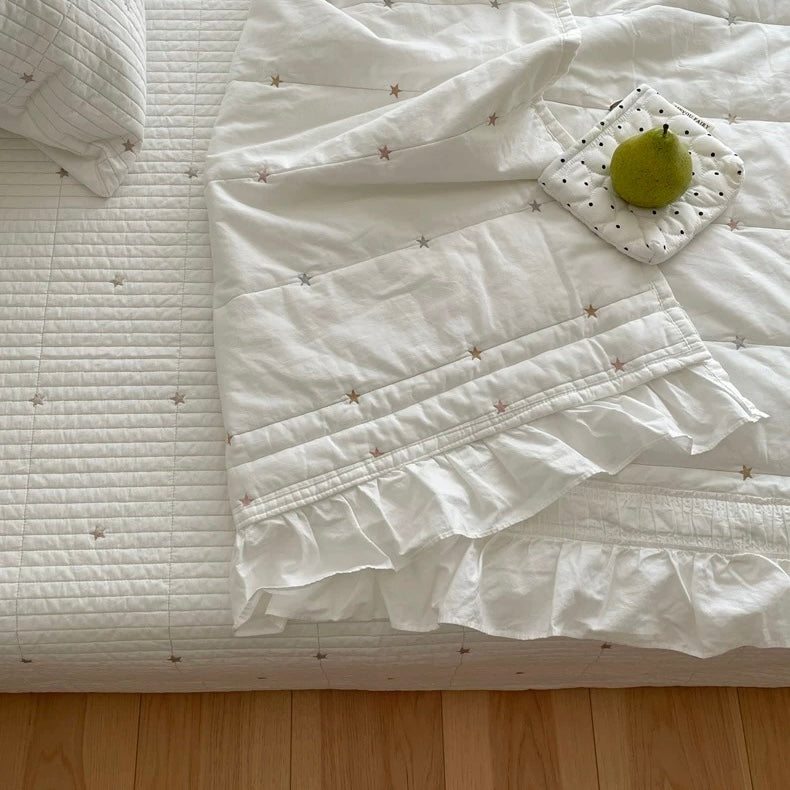 mini star quilt & pillow sheets set (4colors)