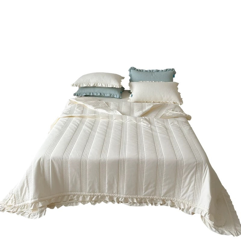 simple stripe quilt & pillow sheets set (5colors)