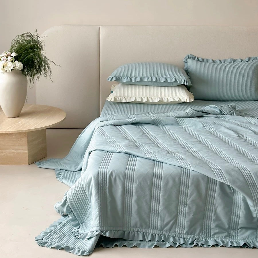 simple stripe quilt & pillow sheets set (5colors)