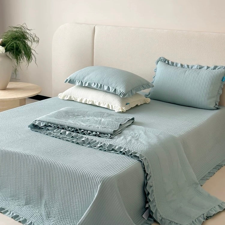 simple stripe quilt & pillow sheets set (5colors)