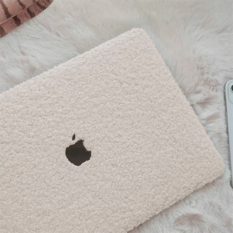 Cream White Teddy MacBook Case