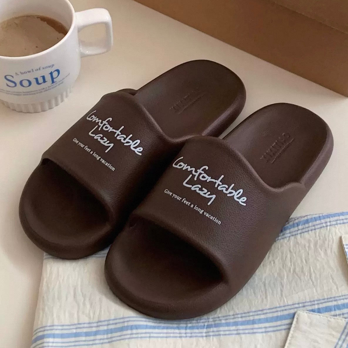 Chic Lettering room shoes (4colors)