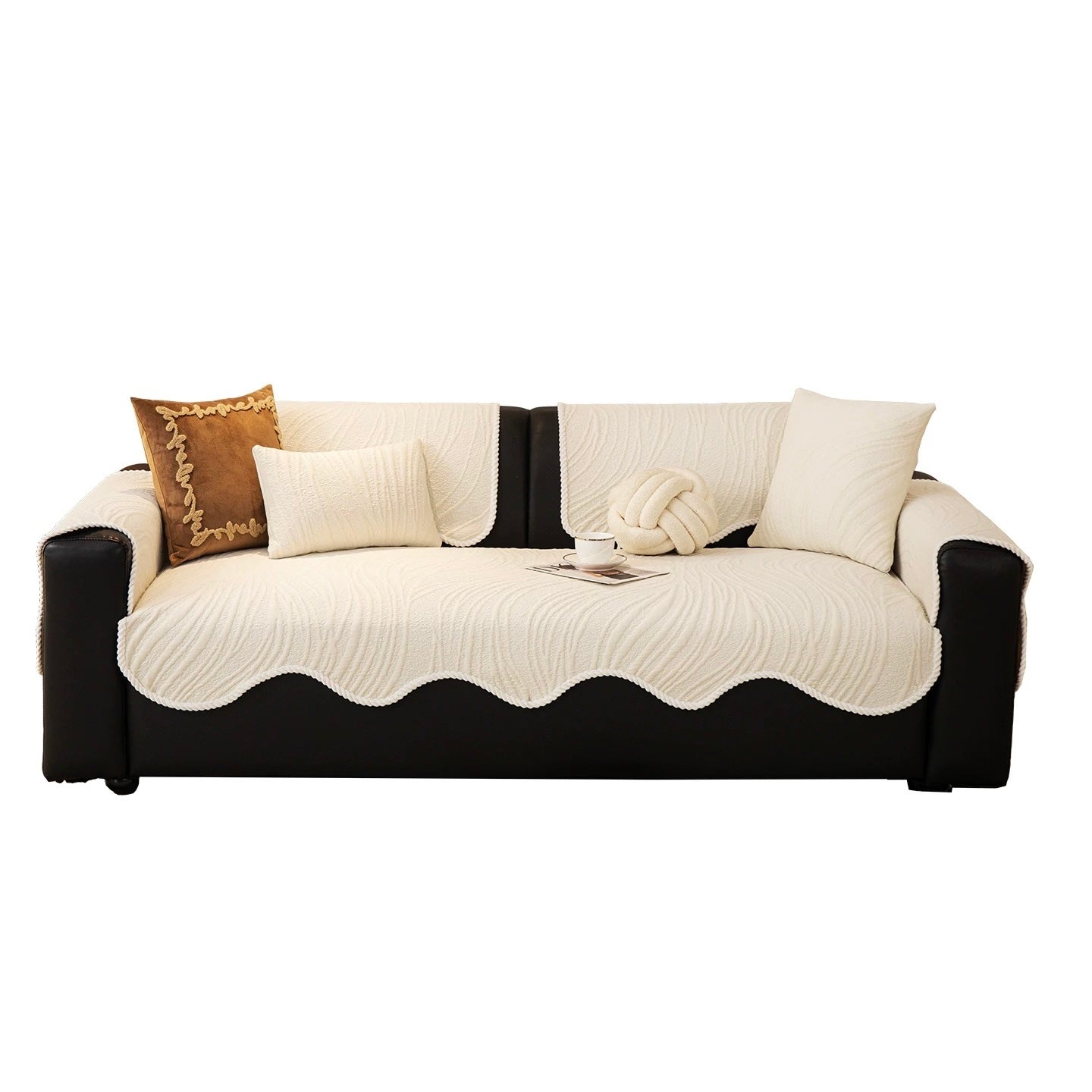 Creamy Wave Textured sofa cover (4colors)