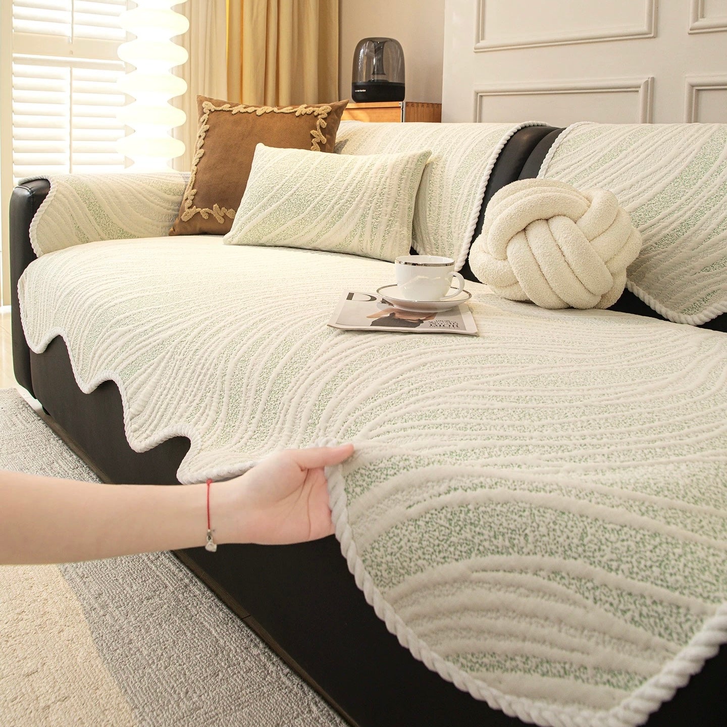 Creamy Wave Textured cushion cover (4colors)