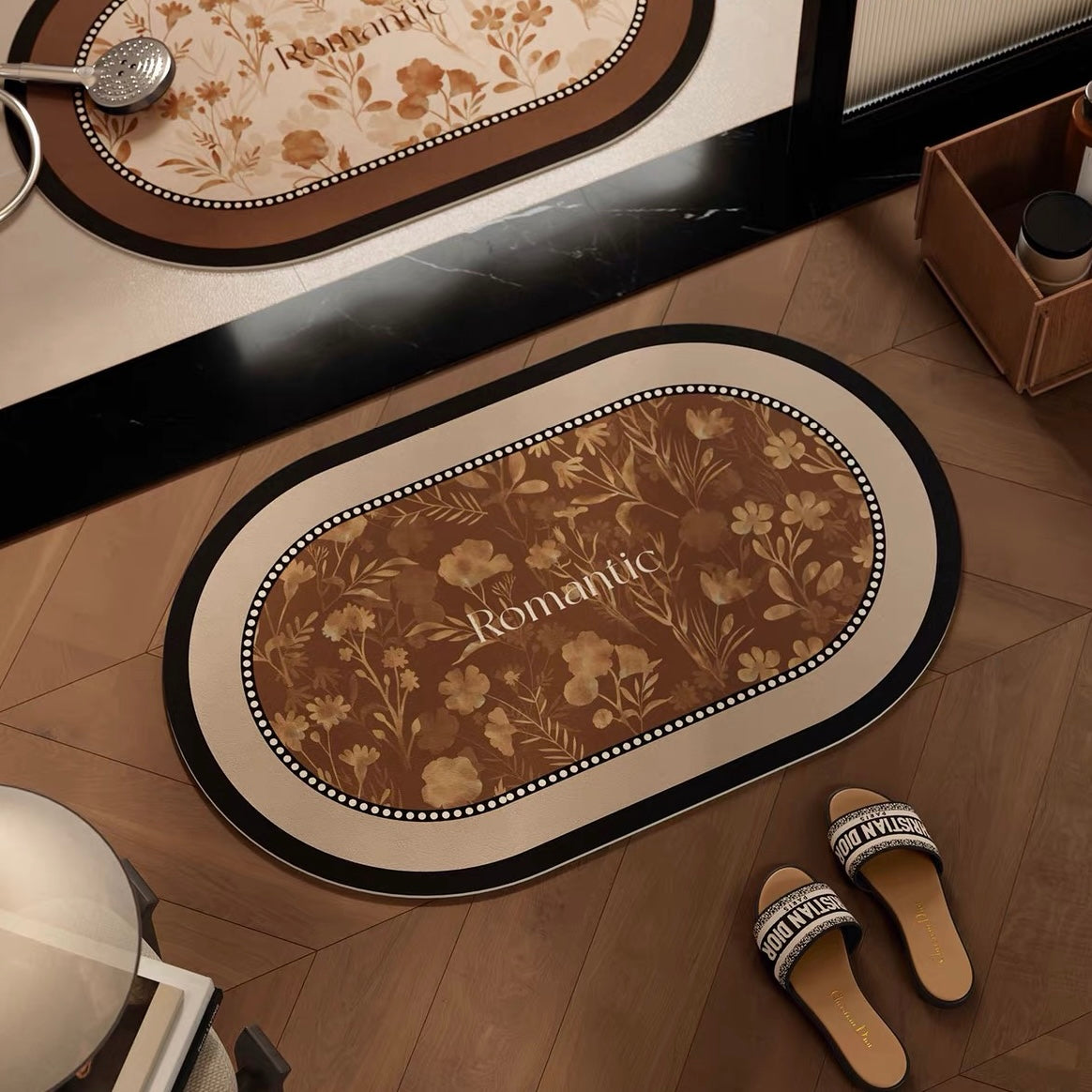 Autumn romantic bath mat