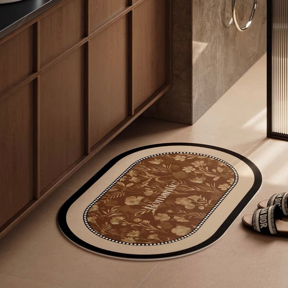 Autumn romantic bath mat