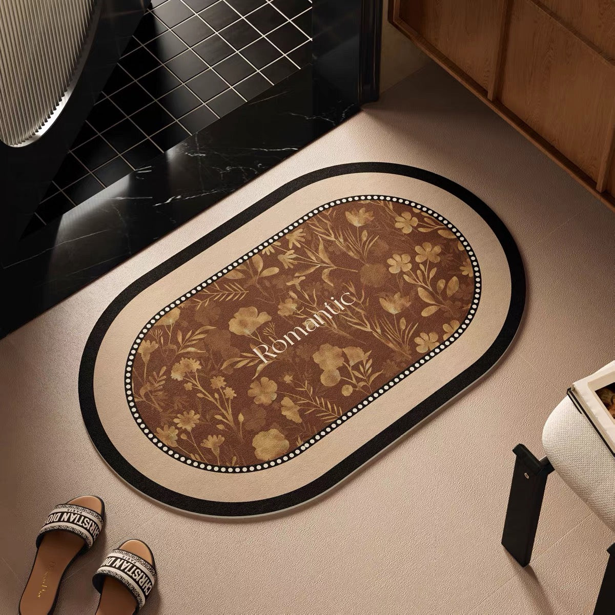 Autumn romantic bath mat