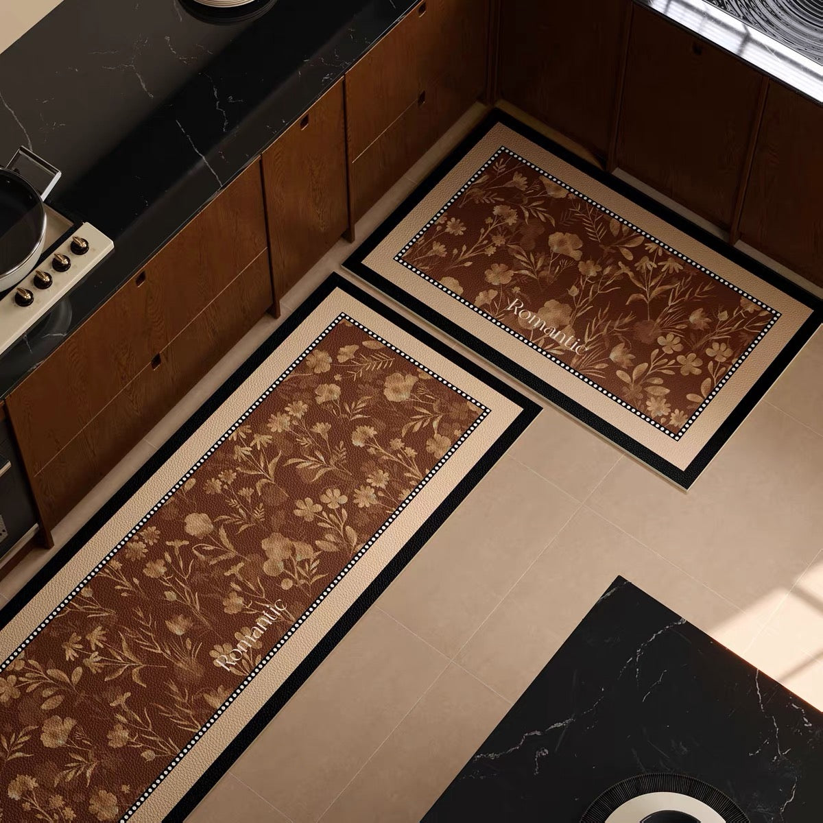 Autumn romantic kitchen mat