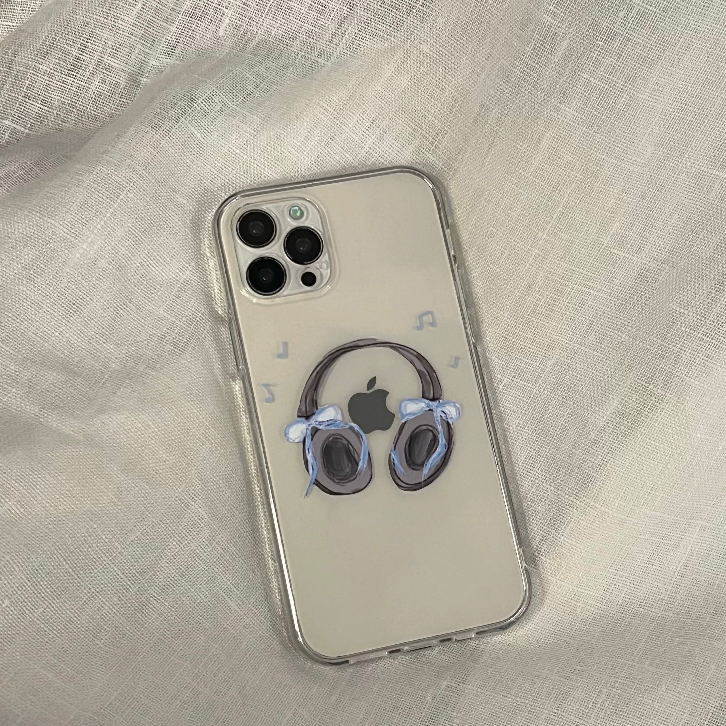 Headphone & Ribbon iPhone case