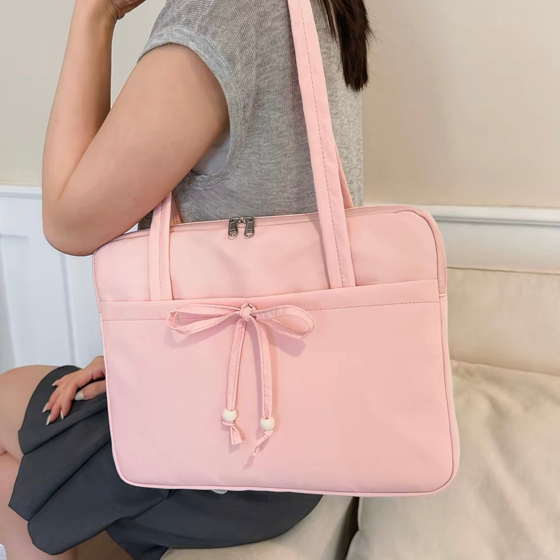 Classic Ribbon PC bag (3colors)