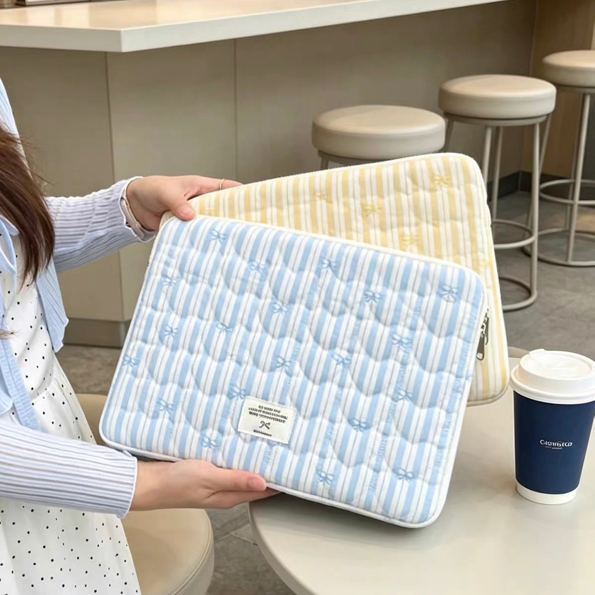 Ribbon Stripe summer PC bag (2colors)