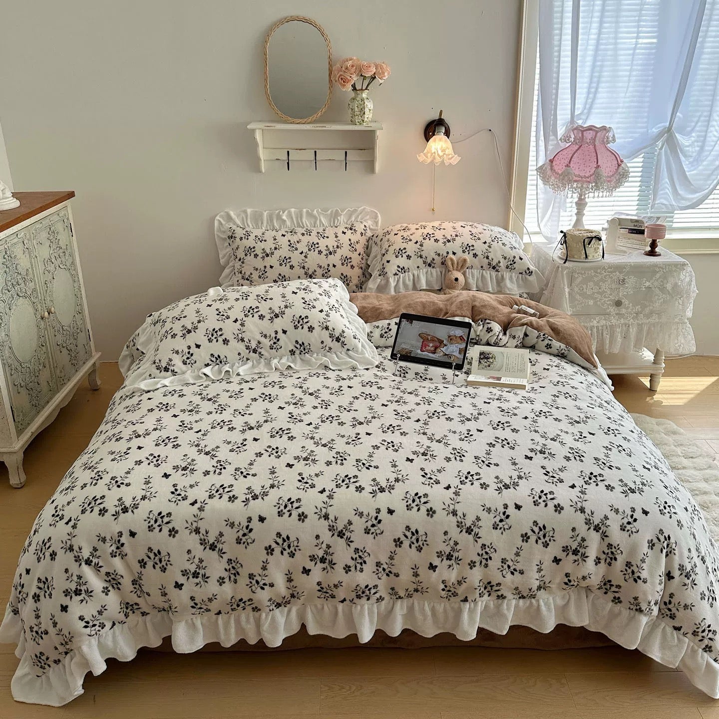 Romantic Ruffle-Trimmed Winter bedlinen set (3colors)