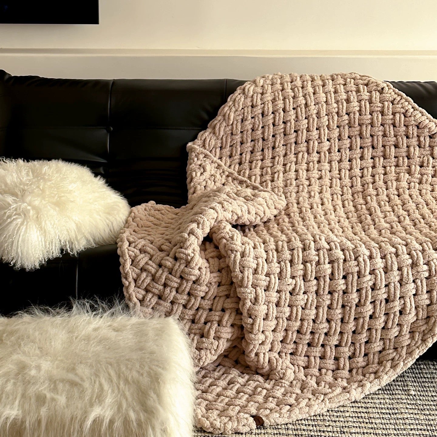 Hand-Woven Chunky Blanket (5colors)