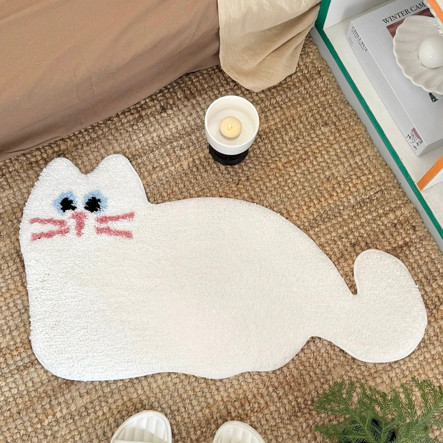 Whimsical Lazy Cat mini mat (2colors)