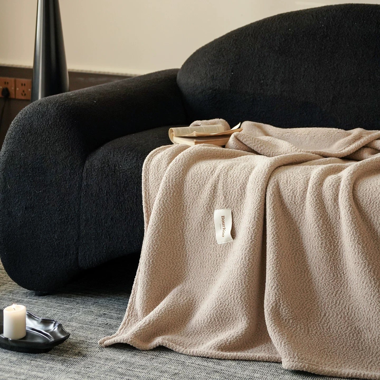 Urban Texture Sherpa Blanket (3colors)