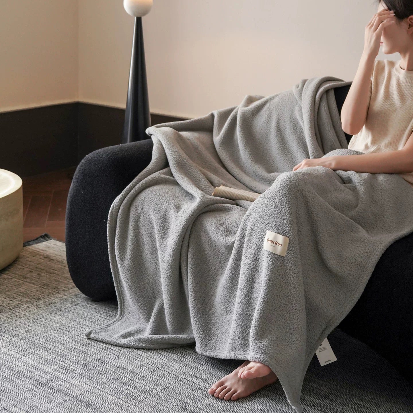 Urban Texture Sherpa Blanket (3colors)