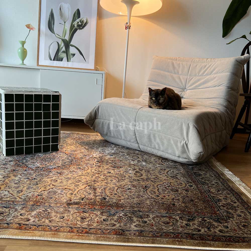 【即納】elegant floral pattern rug carpet