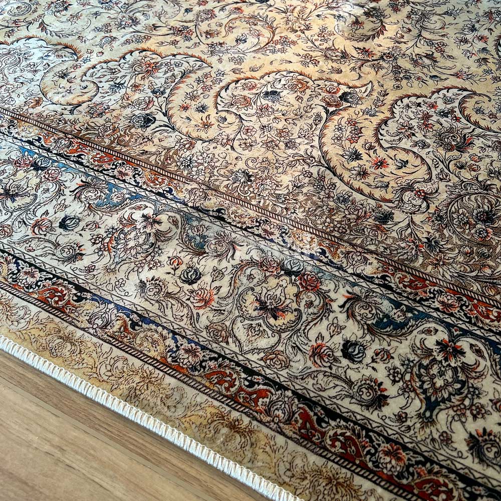 【即納】elegant floral pattern rug carpet