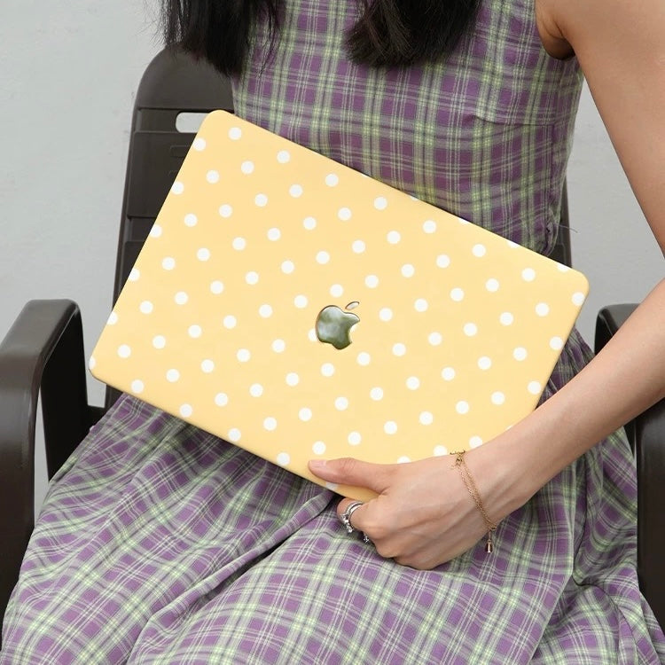 yellow dot MacBook Case