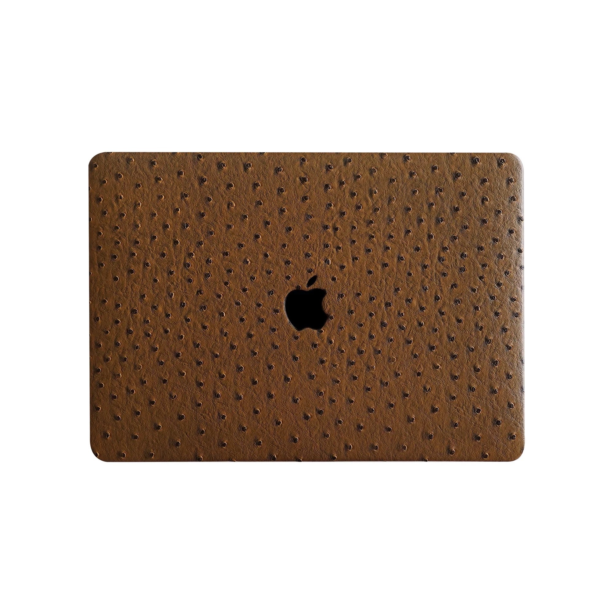 brown Ostrich MacBook Case