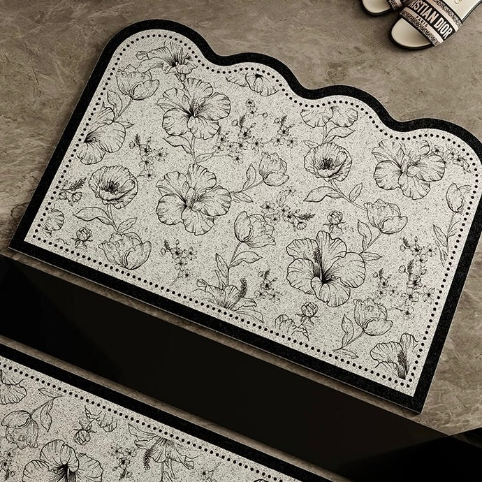 Dainty Flower Wave door mat