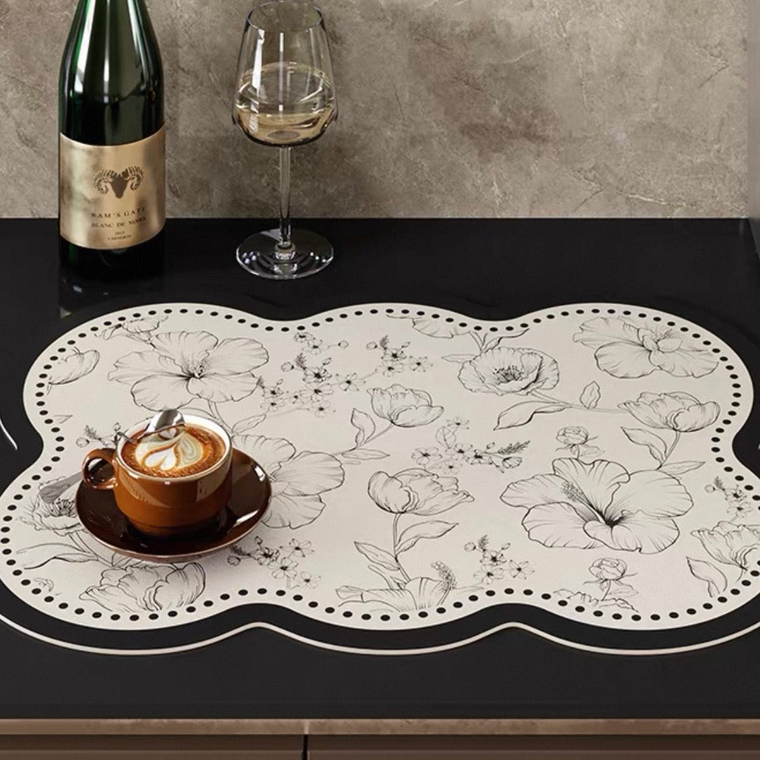 Dainty Flower Wave place mat