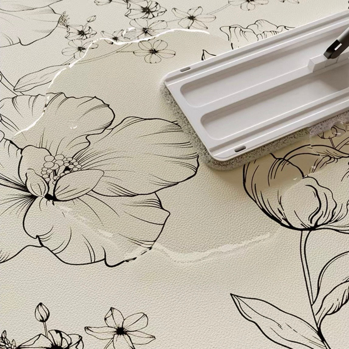 Dainty Flower Wave kitchen mat