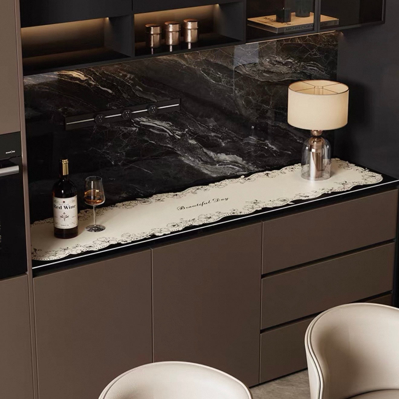 Dainty Flower Wave shelf mat