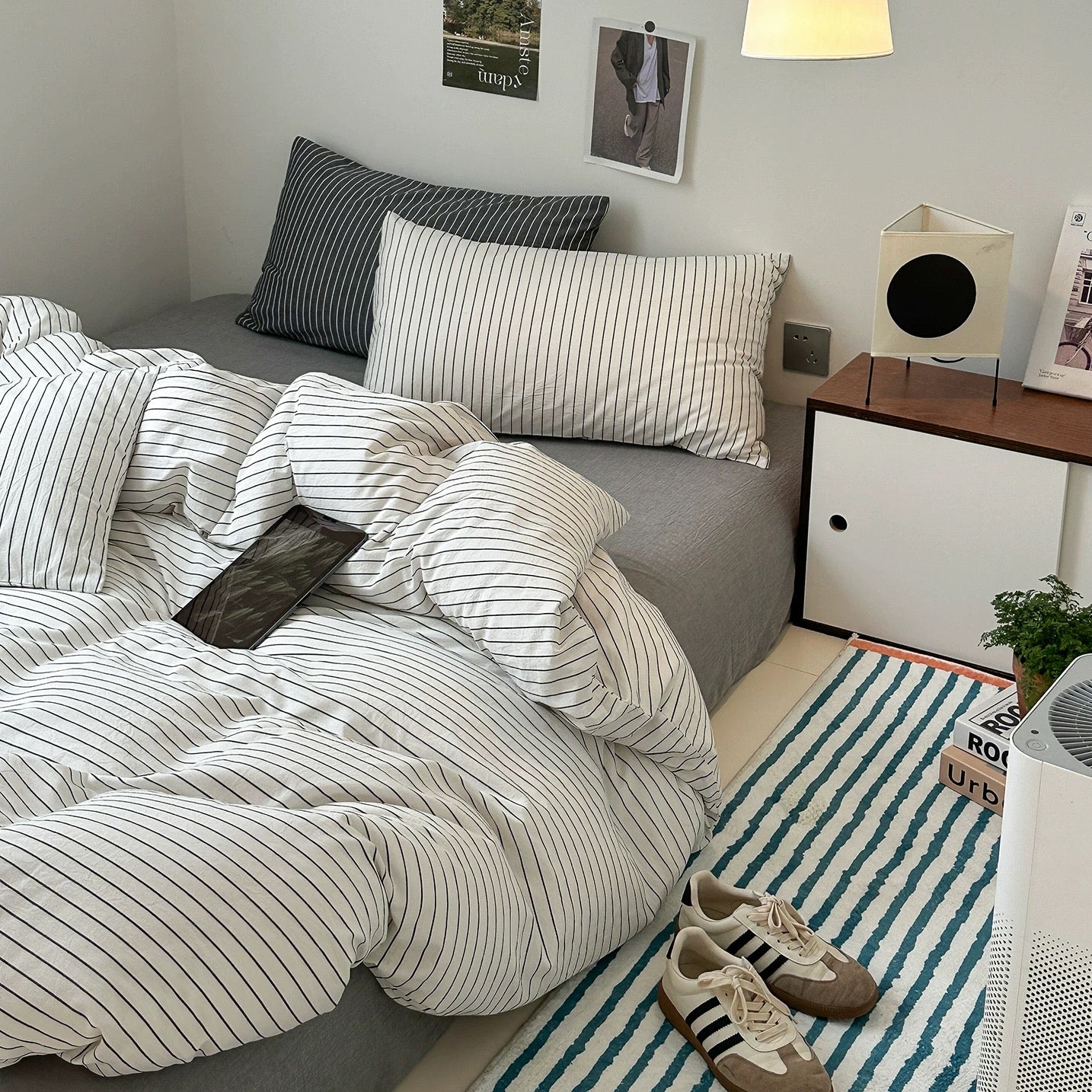 monotone Striped bedlinen set (3color)