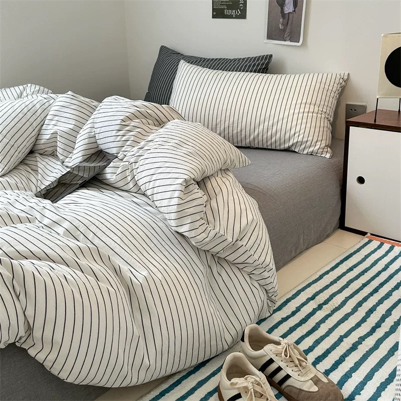 monotone Striped bedlinen set (3color)