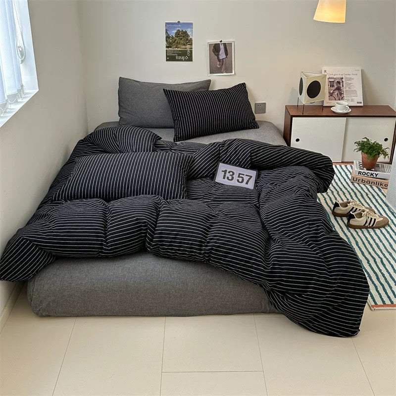 monotone Striped bedlinen set (3color)