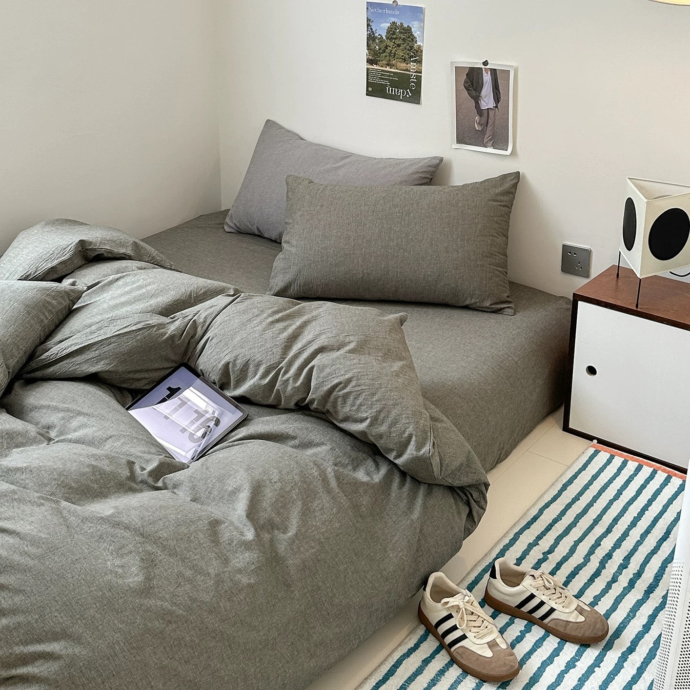 simple gray bedlinen set (3color)