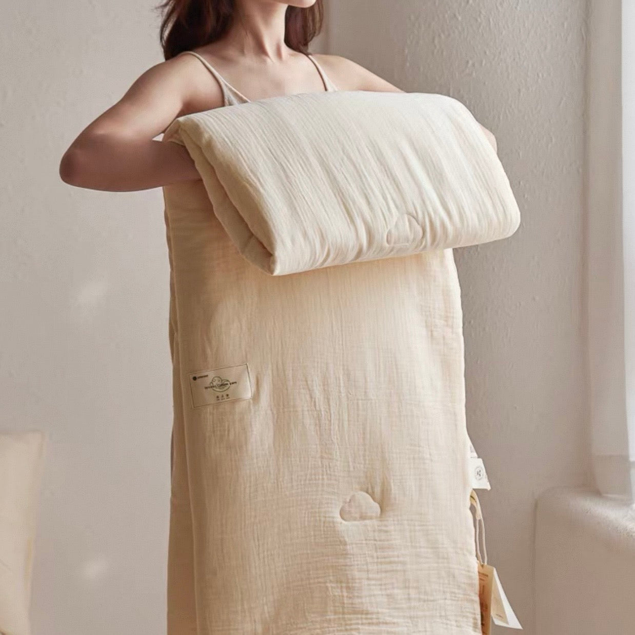 pastel cloud quilt & pillow sheets set (5colors)